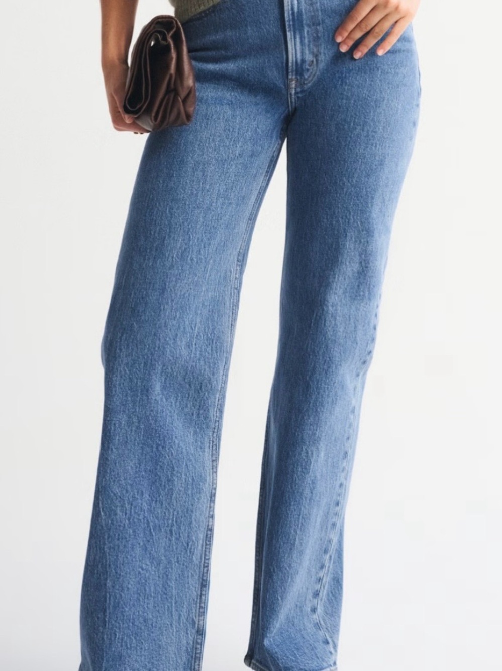 Abercrombie & Fitch 90s relaxed jean high-rise blue 30/10r women’s denim classic - Picture 15 of 16